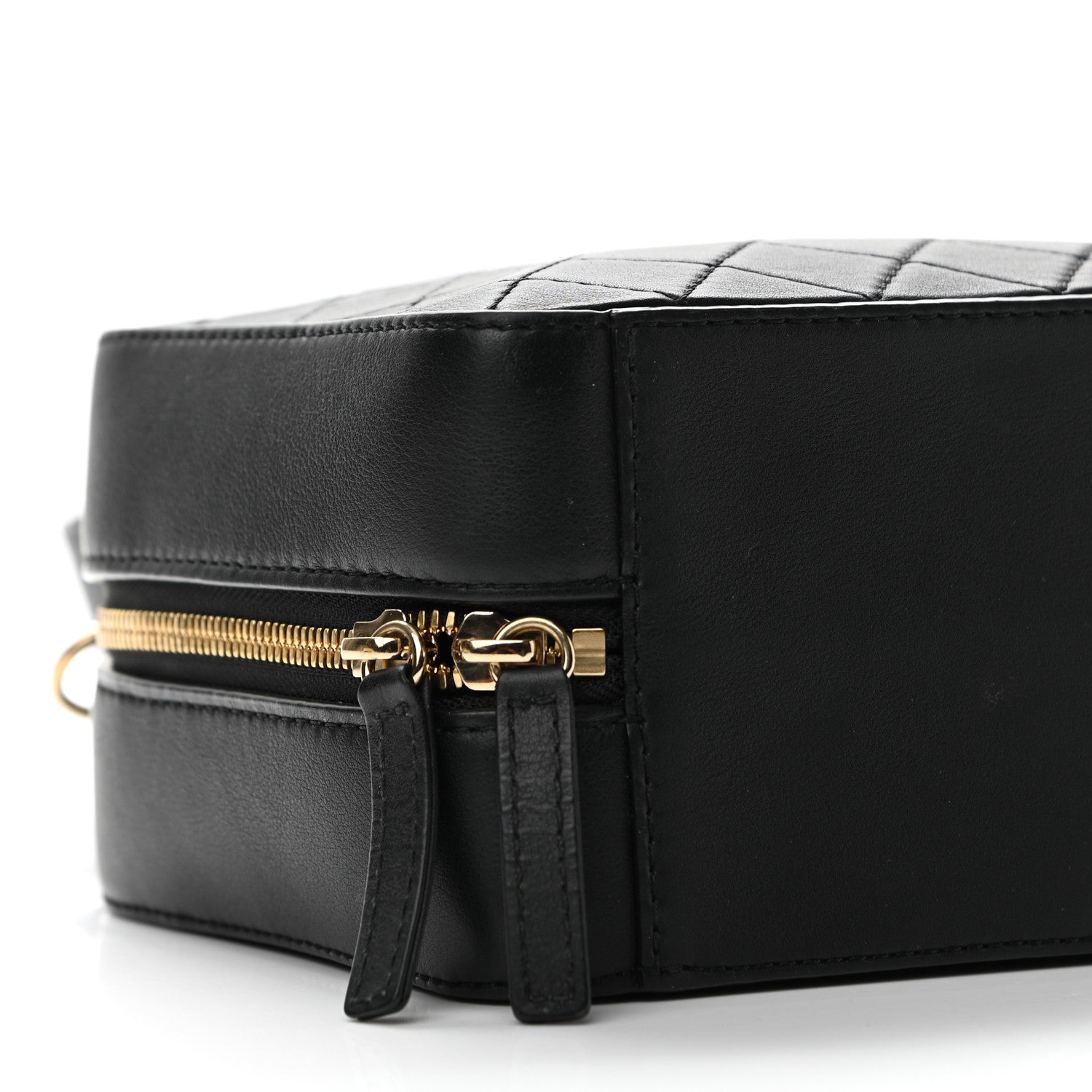 Chanel Calfskin Quilted Travel Kit Vanity Case Black 9 of 11