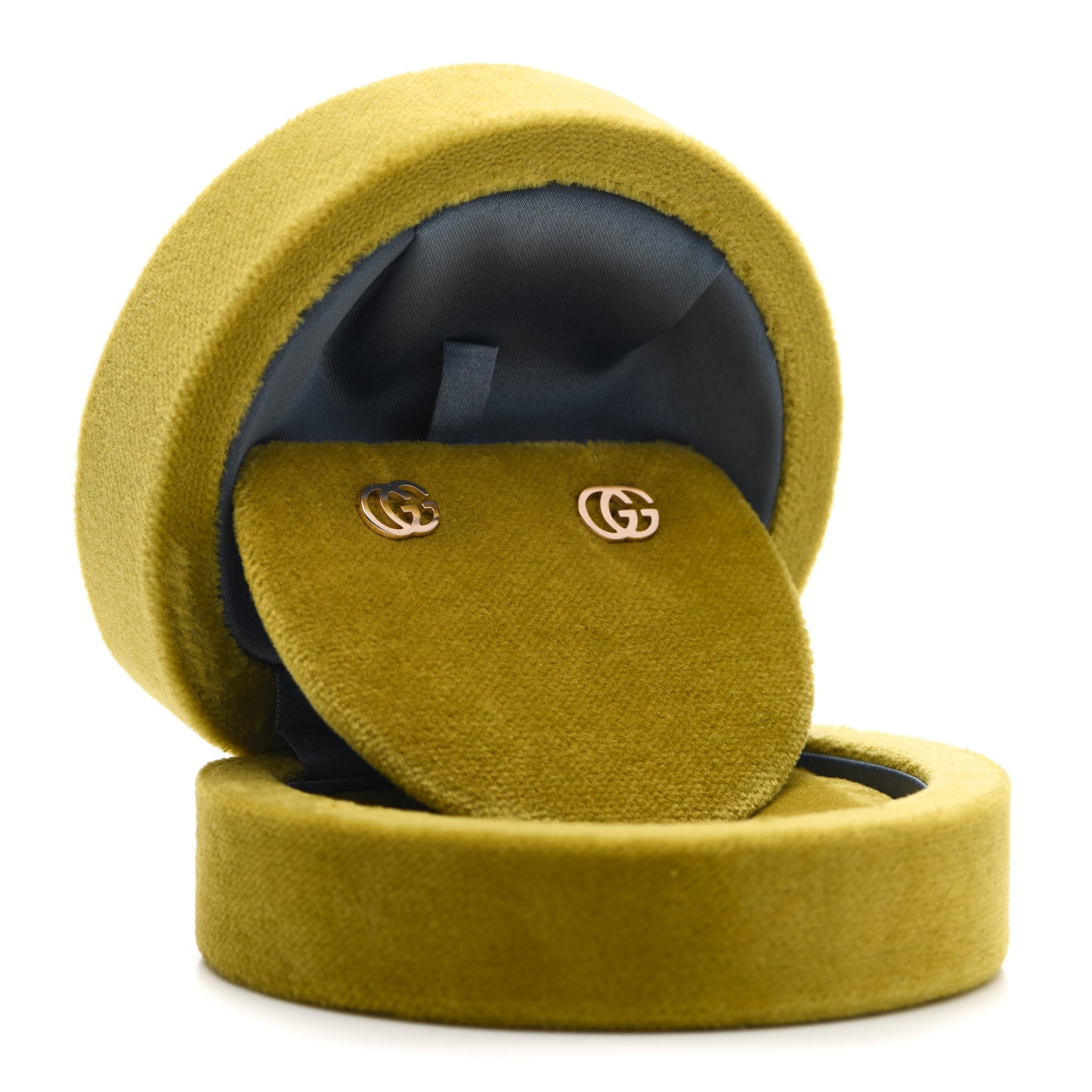 18K Yellow Gold GG Tissue Stud Earrings