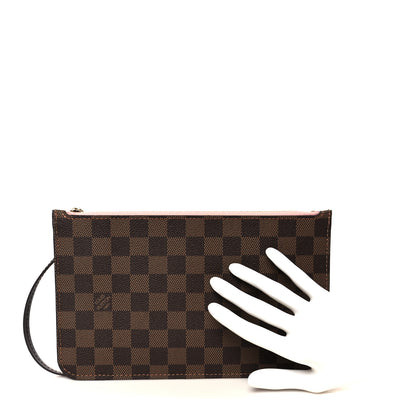 Louis Vuitton Damier Ebene Neverfull MM GM Pochette Rose Ballerine 2 of 7