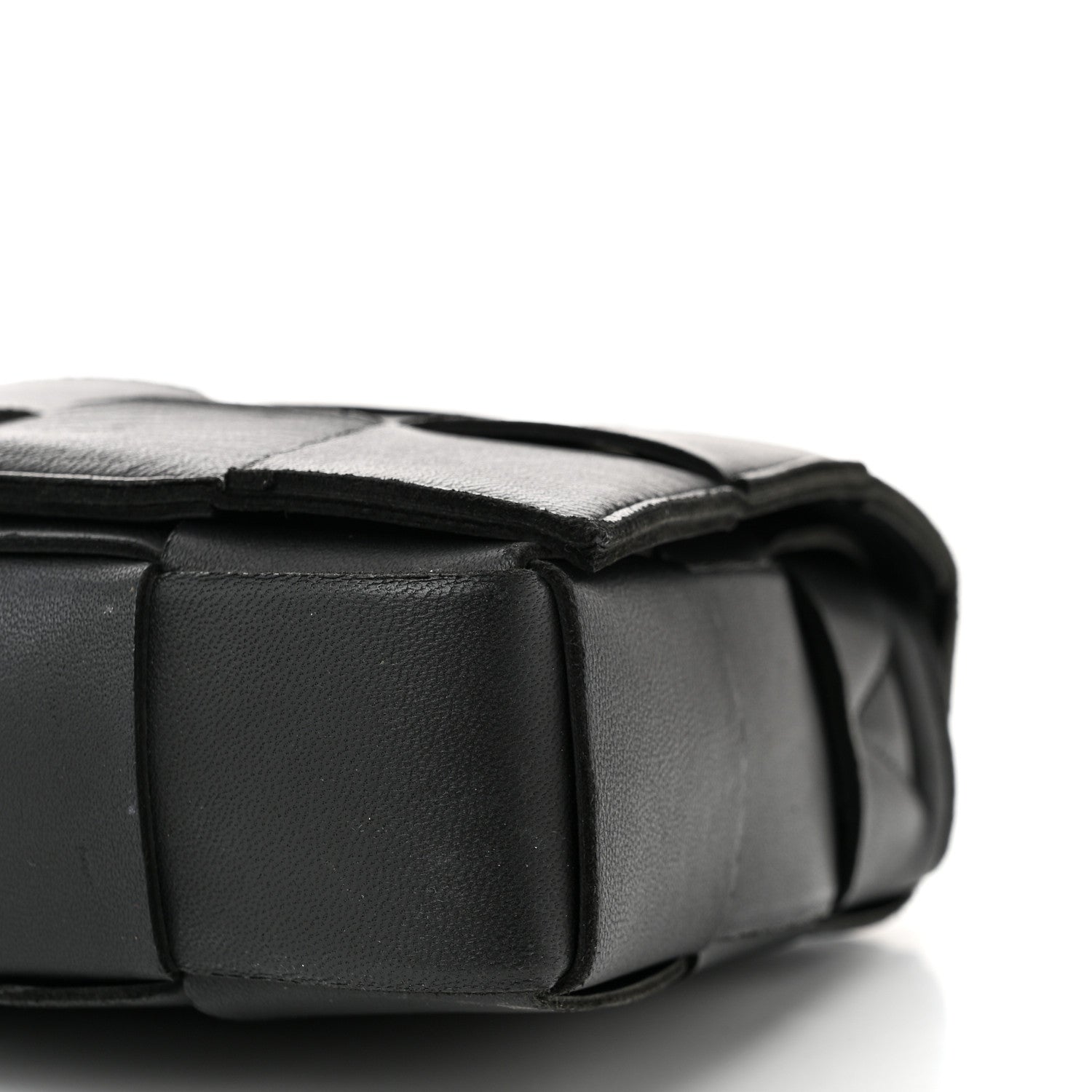 Bottega Veneta Lambskin Maxi Intrecciato Cassette Crossbody Bag Black 10 of 10