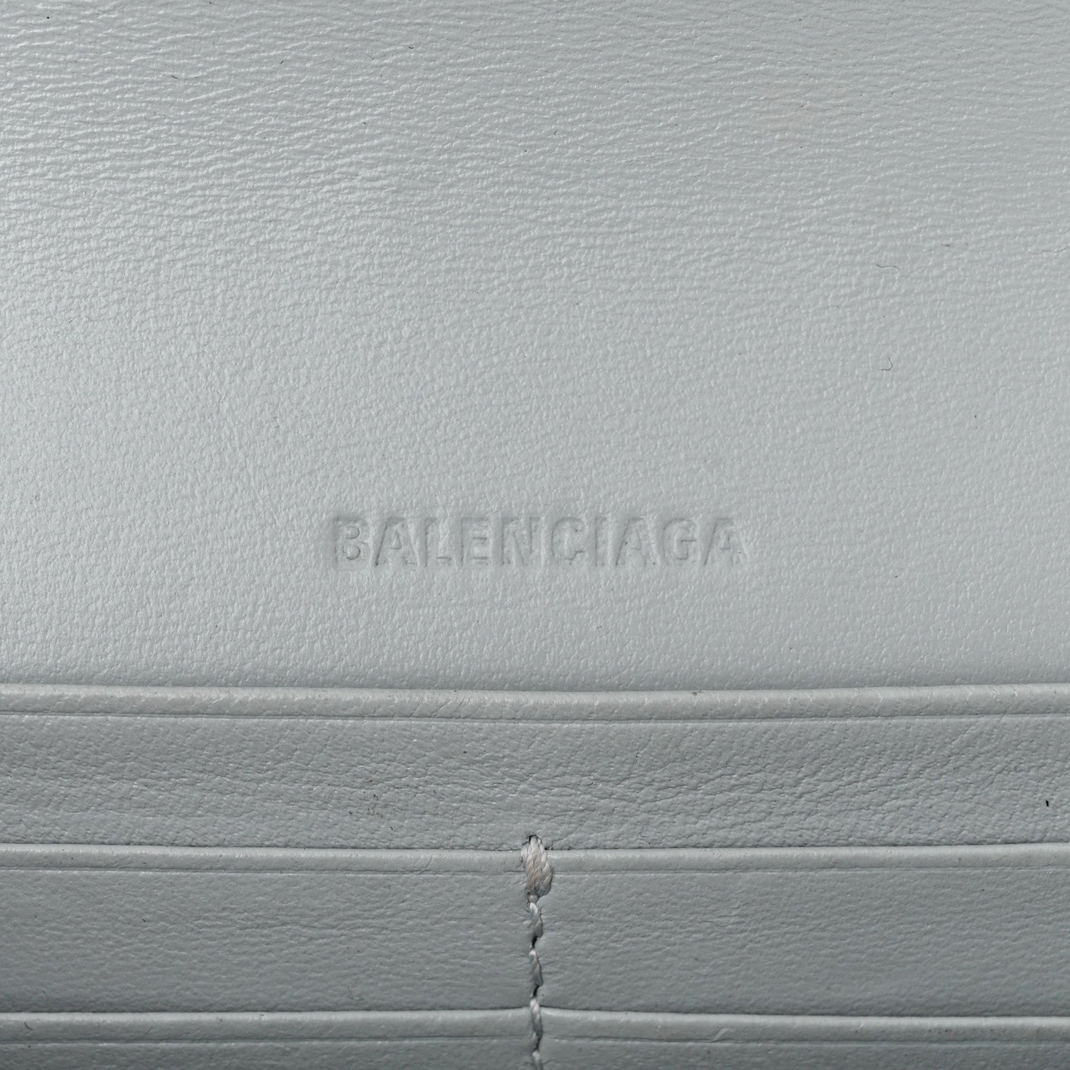 Balenciaga Extra Supple Calfskin Crocodile Embossed Gossip Wallet On Chain Ash Blue 6 of 12