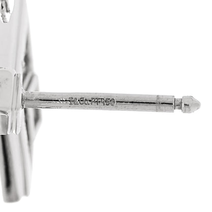 Tiffany Platinum Diamond Legacy Square Open Drop Earrings 4 of 5