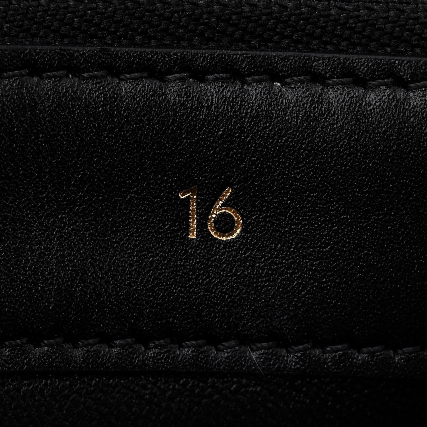 Celine Satinated Calfskin Small 16 Top Handle Bag Black 9 of 12