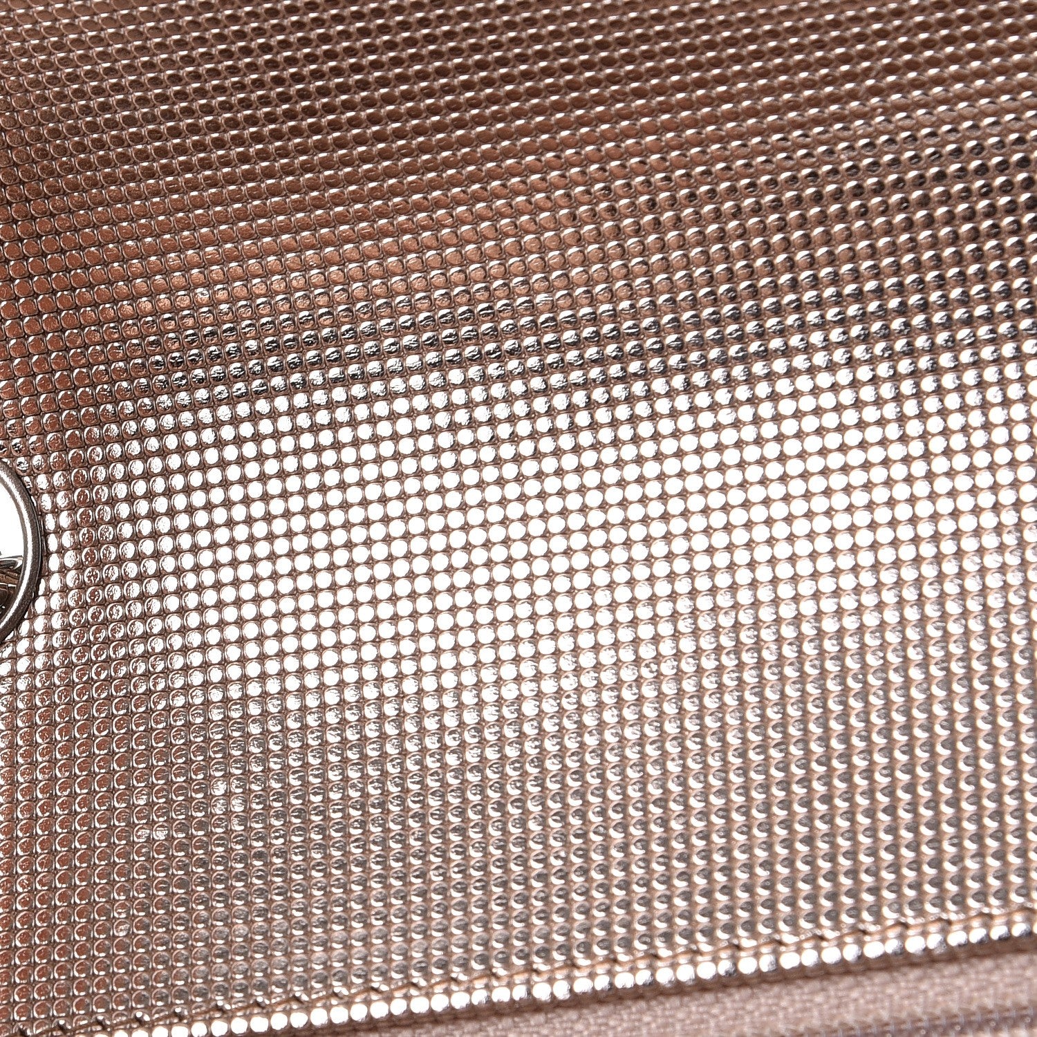 Chanel Metallic Calfskin Quilted Pixel Effect Mini Rectangular Flap Pink Gold 10 of 15