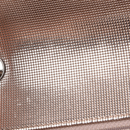 Chanel Metallic Calfskin Quilted Pixel Effect Mini Rectangular Flap Pink Gold 10 of 15