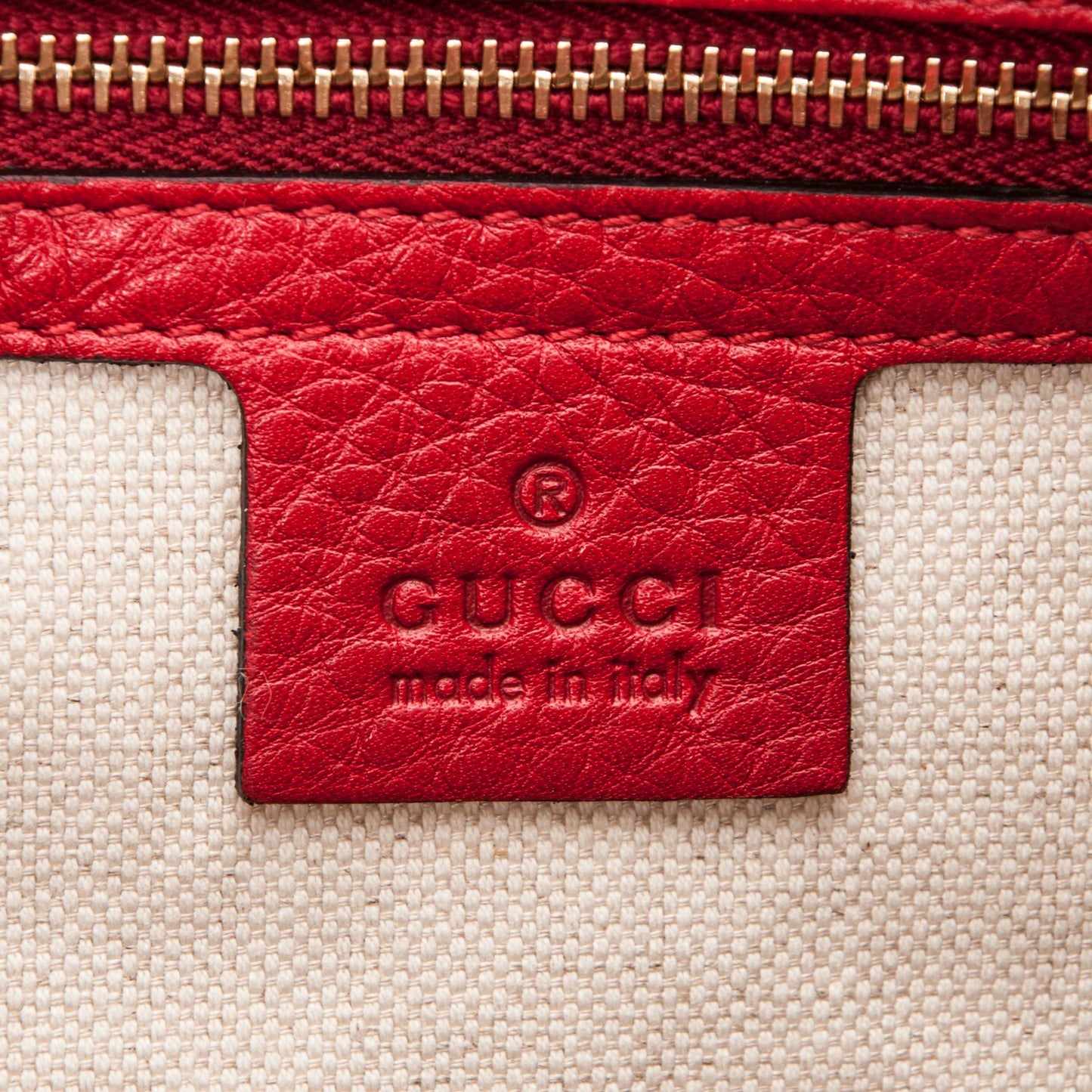 Monogram Vintage Web Medium Boston Hibiscus Red
