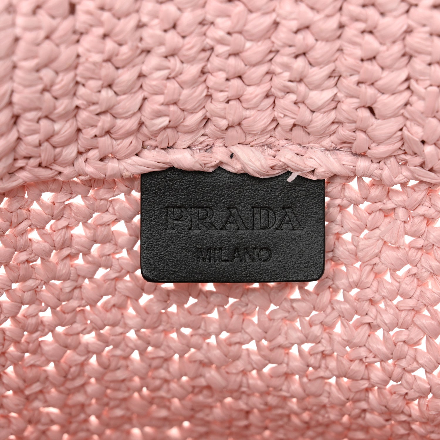 Prada Yarn Raffia Effect Crochet Small Logo Tote Alabastro 7 of 11