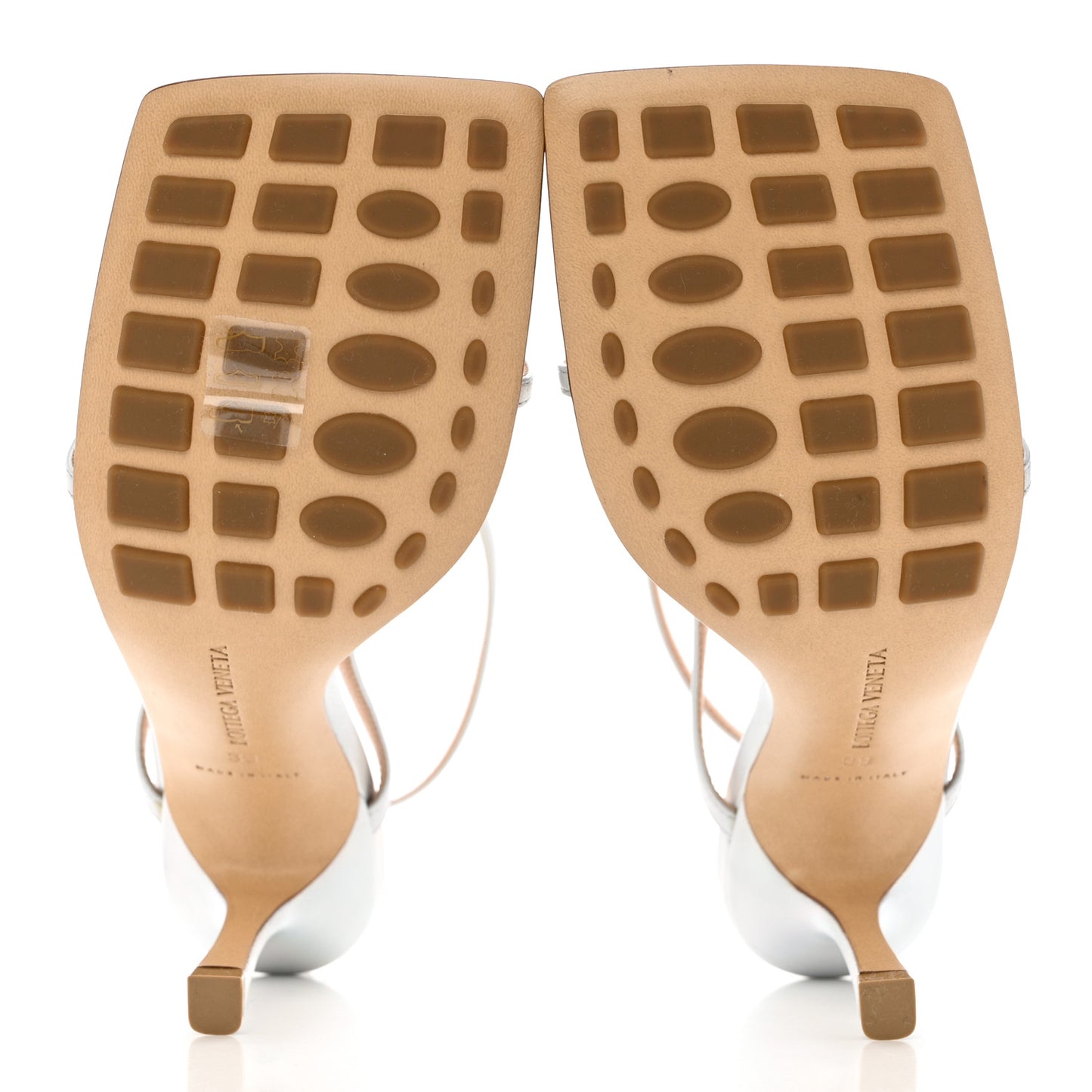 Laser Nappa Stretch Multi Strap 90mm Sandals 39 Moon Drop