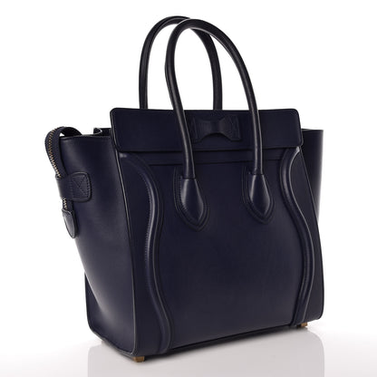 Celine Smooth Calfskin Micro Luggage Ink 3 of 8