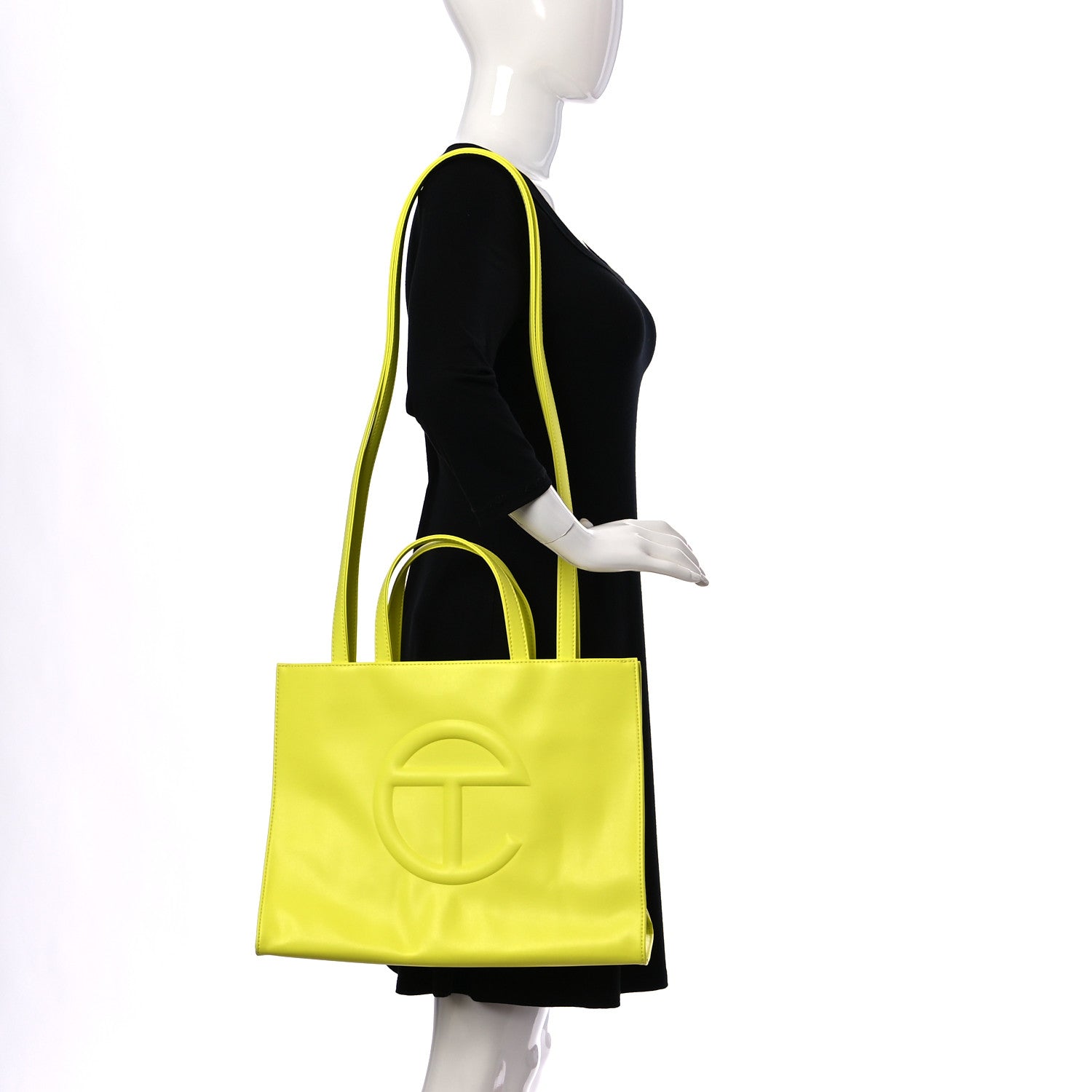 Telfar Vegan Leather Medium Shopping Bag Margarine 2 of 10