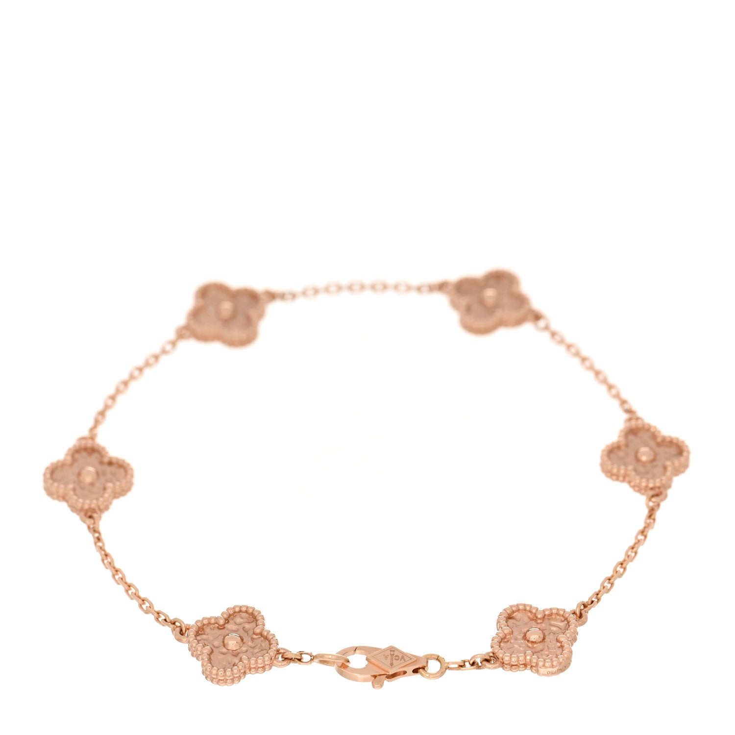 Van Cleef & Arpels 18K Rose Gold 6 Motifs Sweet Alhambra Bracelet 2 of 4
