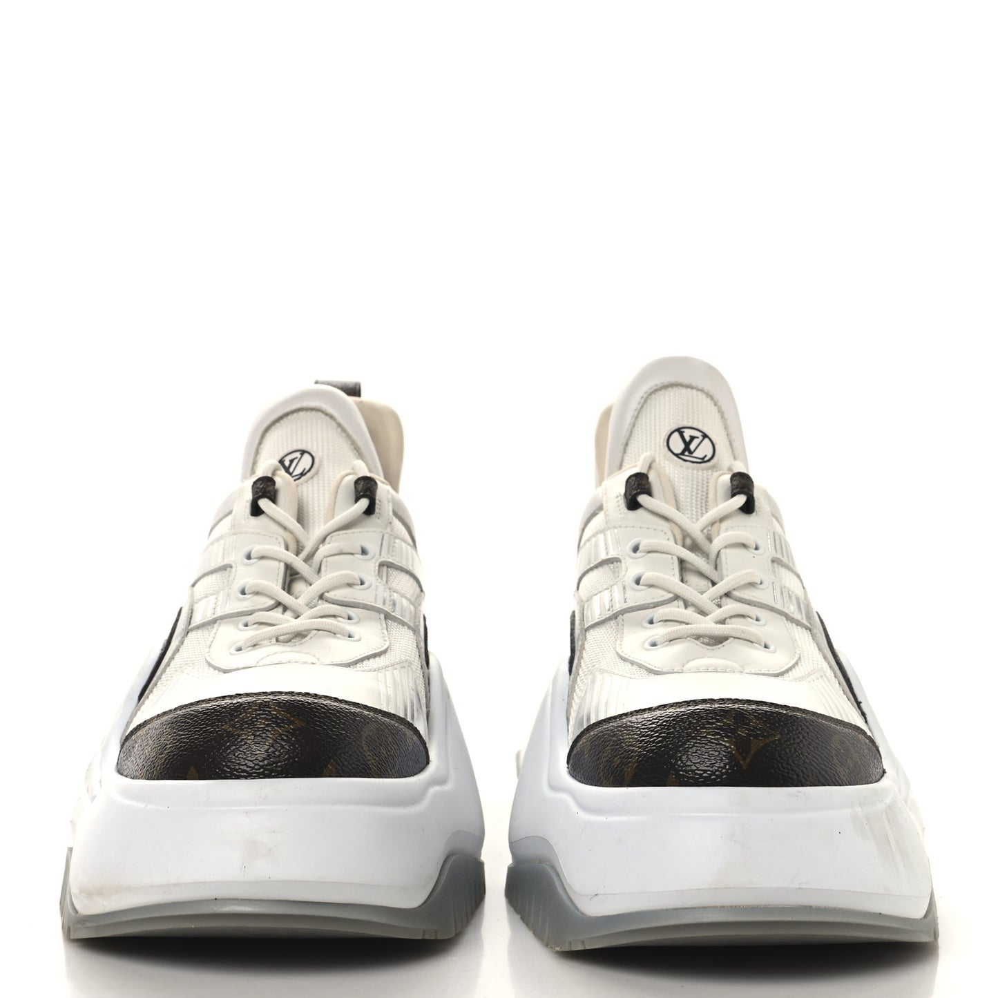 Calfskin Monogram Mens LV Archlight 2.0 Platform Sneakers 9 White