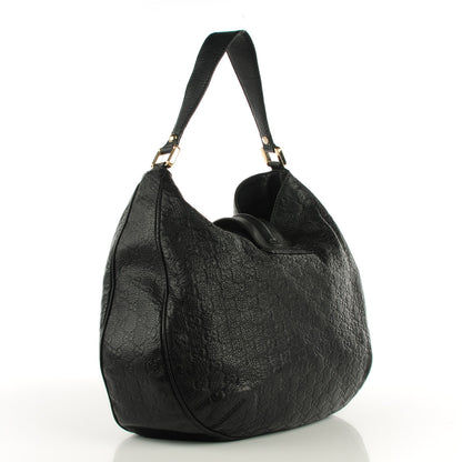 Gucci Guccissima Large New Ladies Web Hobo Black 3 of 7