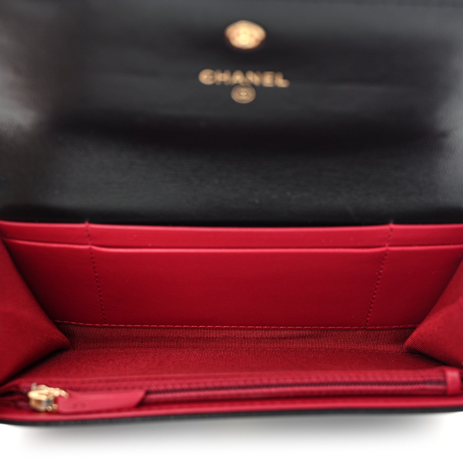 Chanel Lambskin Quilted Chanel 19 Flap Wallet Black 5 of 10