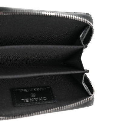 Chanel Patent Calfskin Quilted Zip Coin Purse Wallet So Black 5 of 9