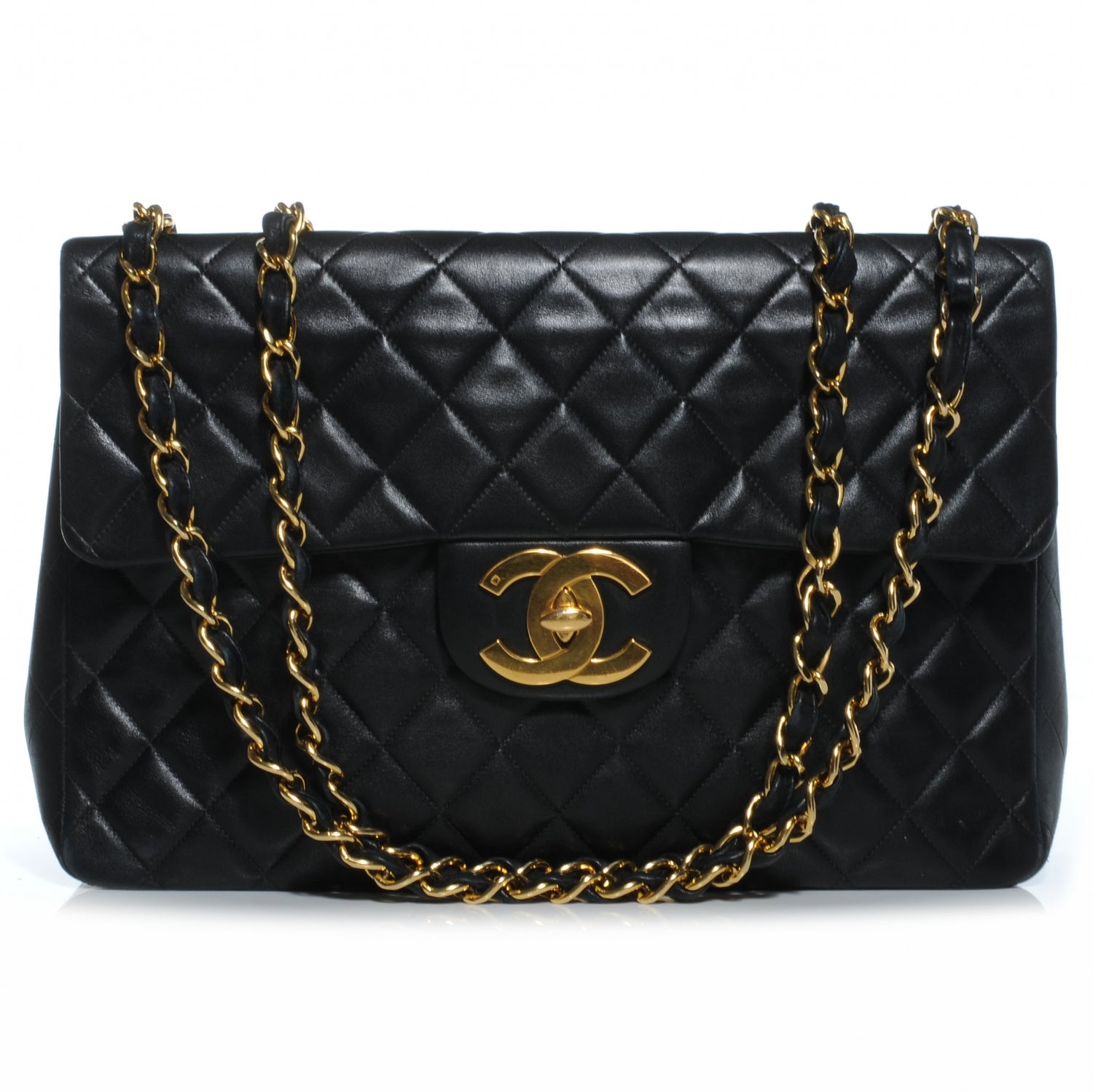 Chanel Lambskin XL Jumbo Flap Black 1 of 9