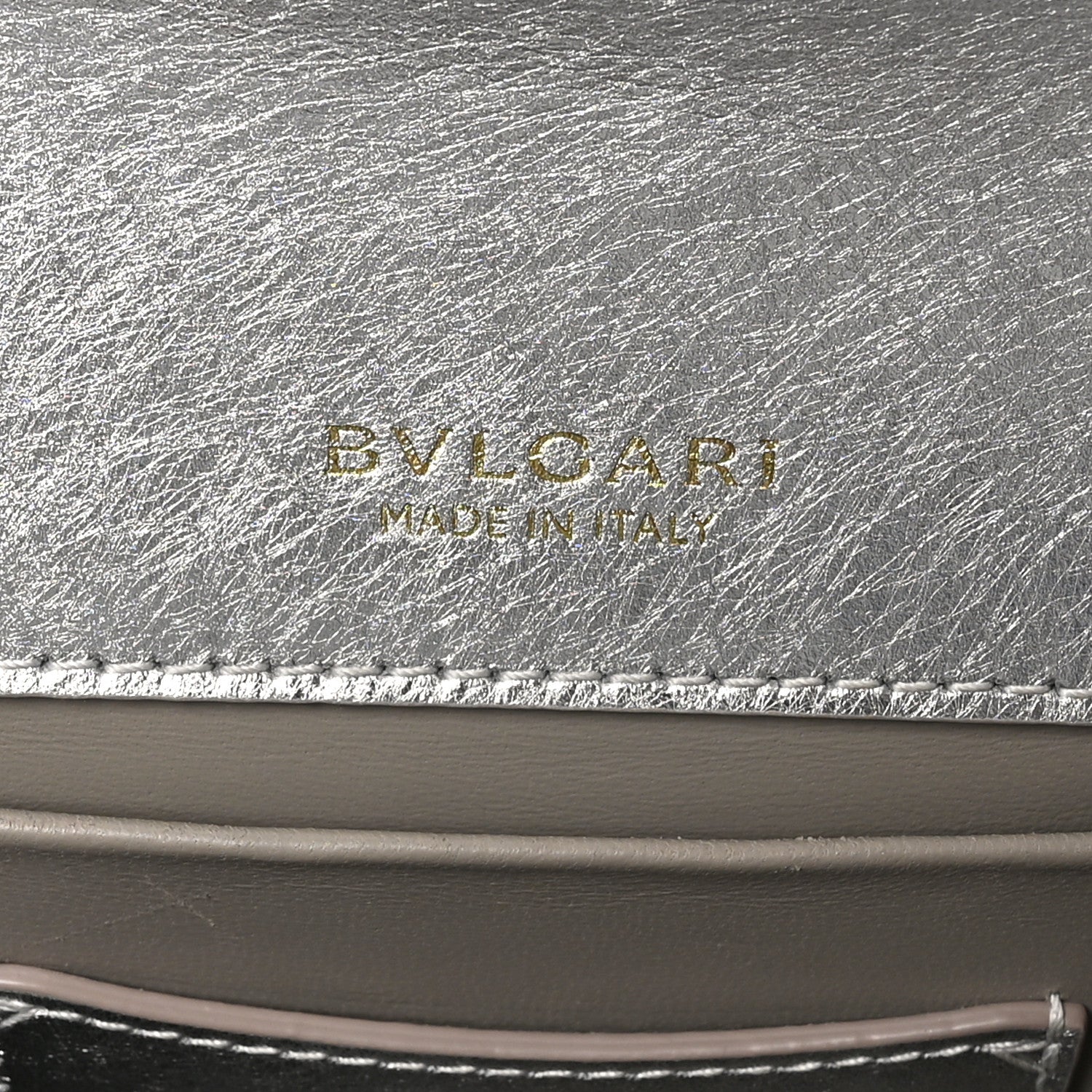 Bulgari Metallic Calfskin Mini Serpenti Forever Top Handle Silver 6 of 9