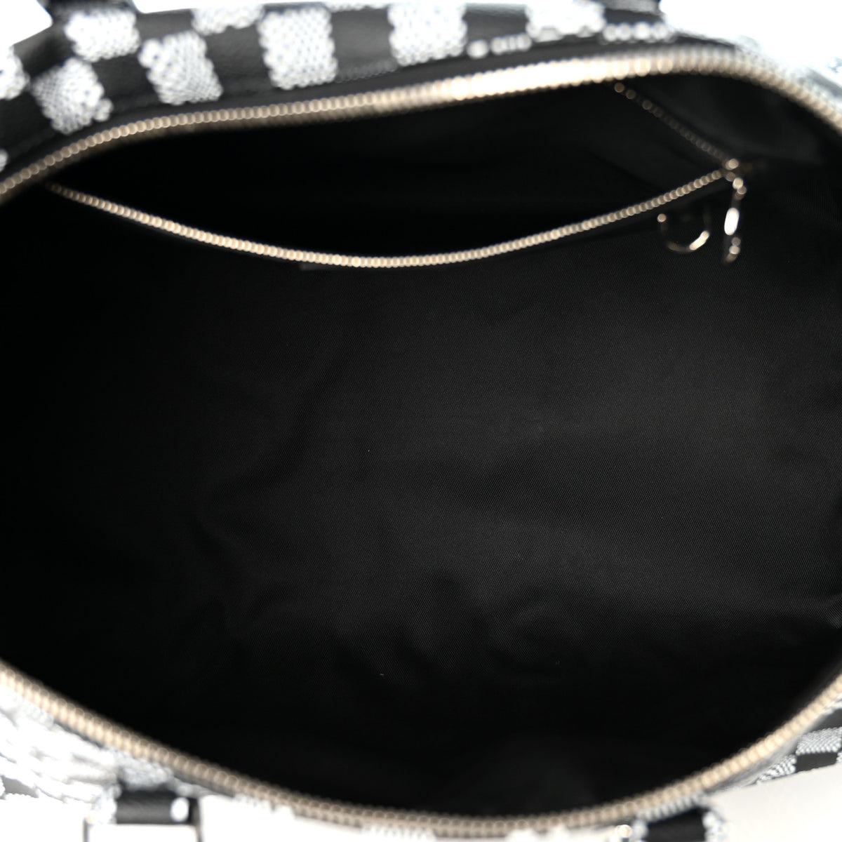 Damier Distorted Keepall Bandouliere 50 Black White