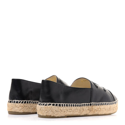 Chanel Lambskin CC Espadrilles 36 Black 4 of 10