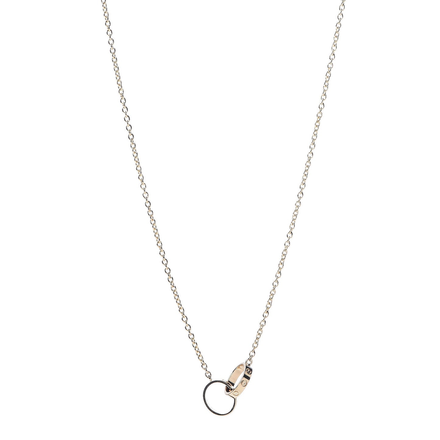 18K Yellow Gold Interlocking LOVE Necklace