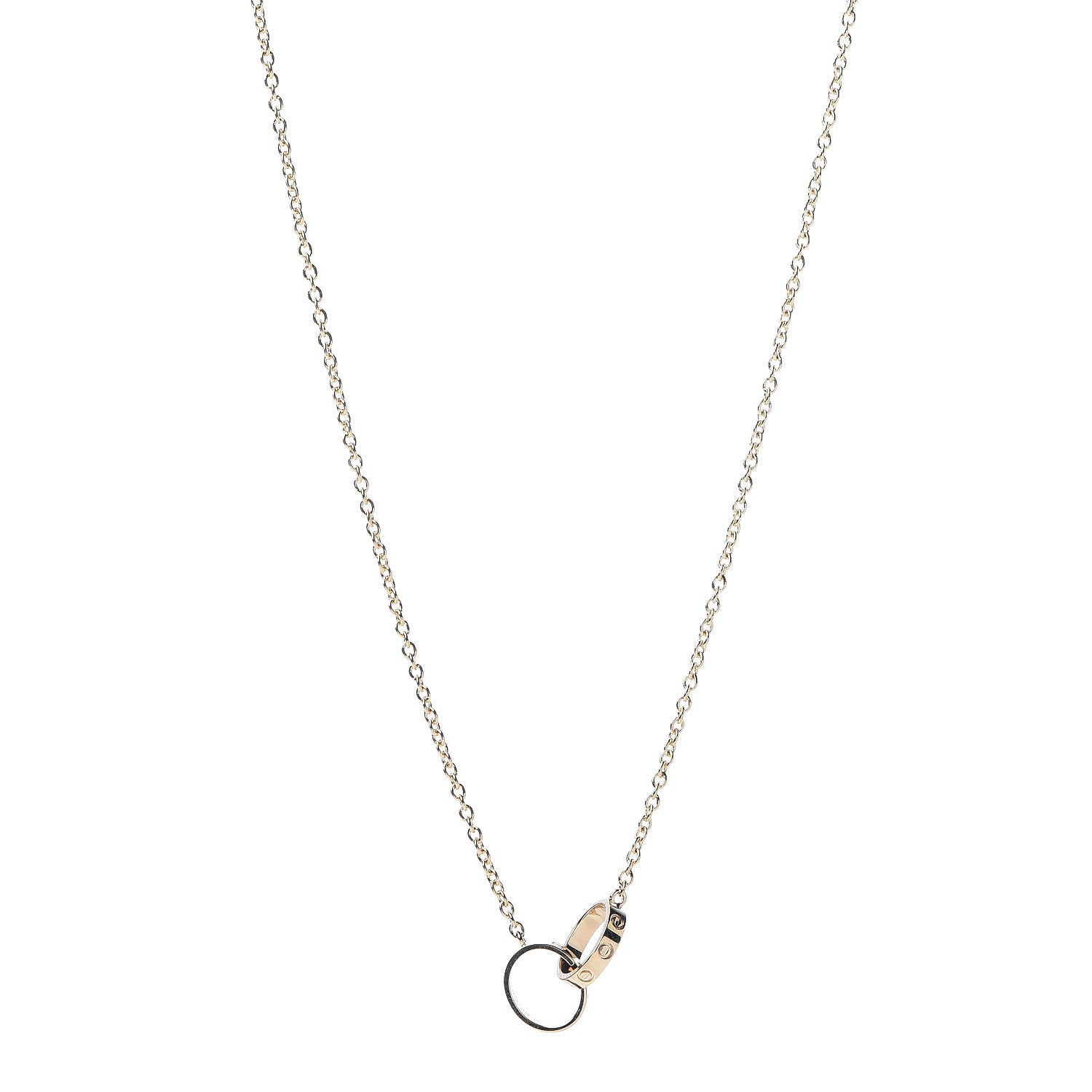 Cartier 18K Yellow Gold Interlocking LOVE Necklace 1 of 5