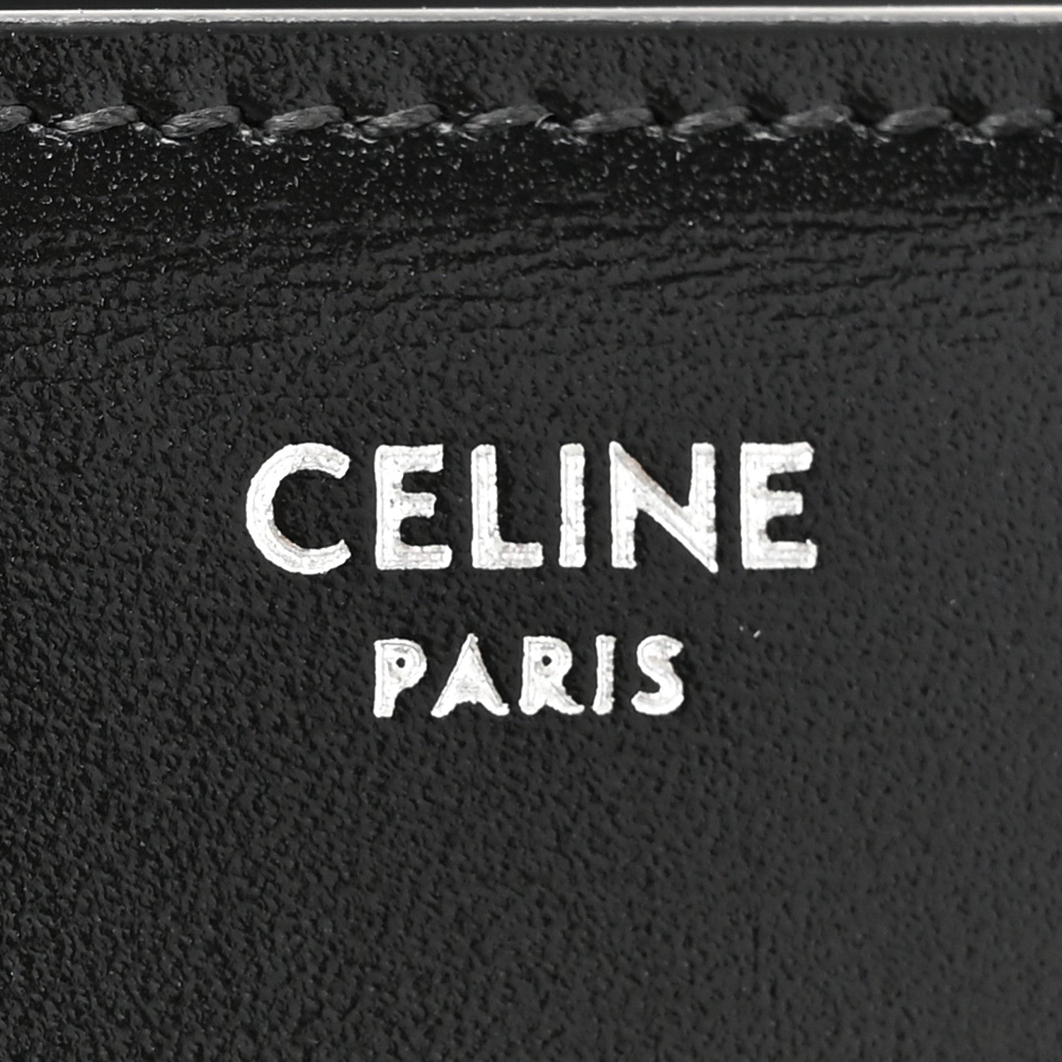 Celine Shiny Calfskin Small Triomphe Wallet Black 7 of 9