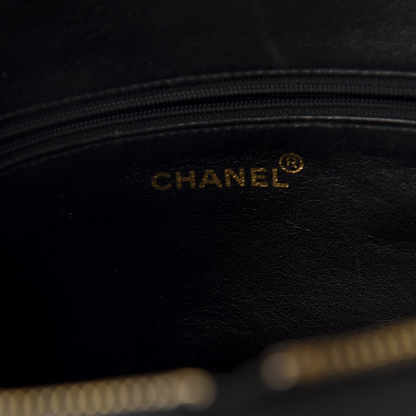 Caviar Large CC Shoulder Bag Black