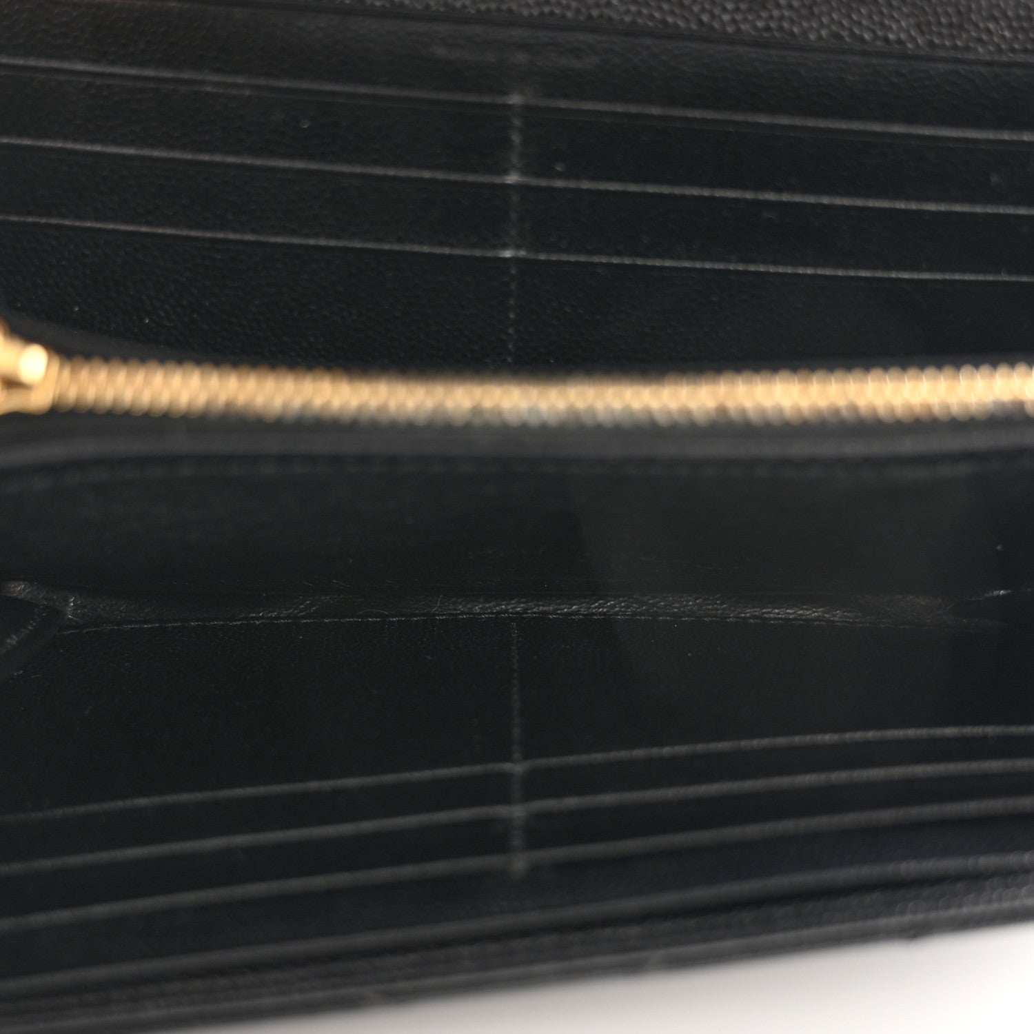 Saint Laurent Grain De Poudre Matelasse Chevron Monogram Flap Wallet Black 6 of 11