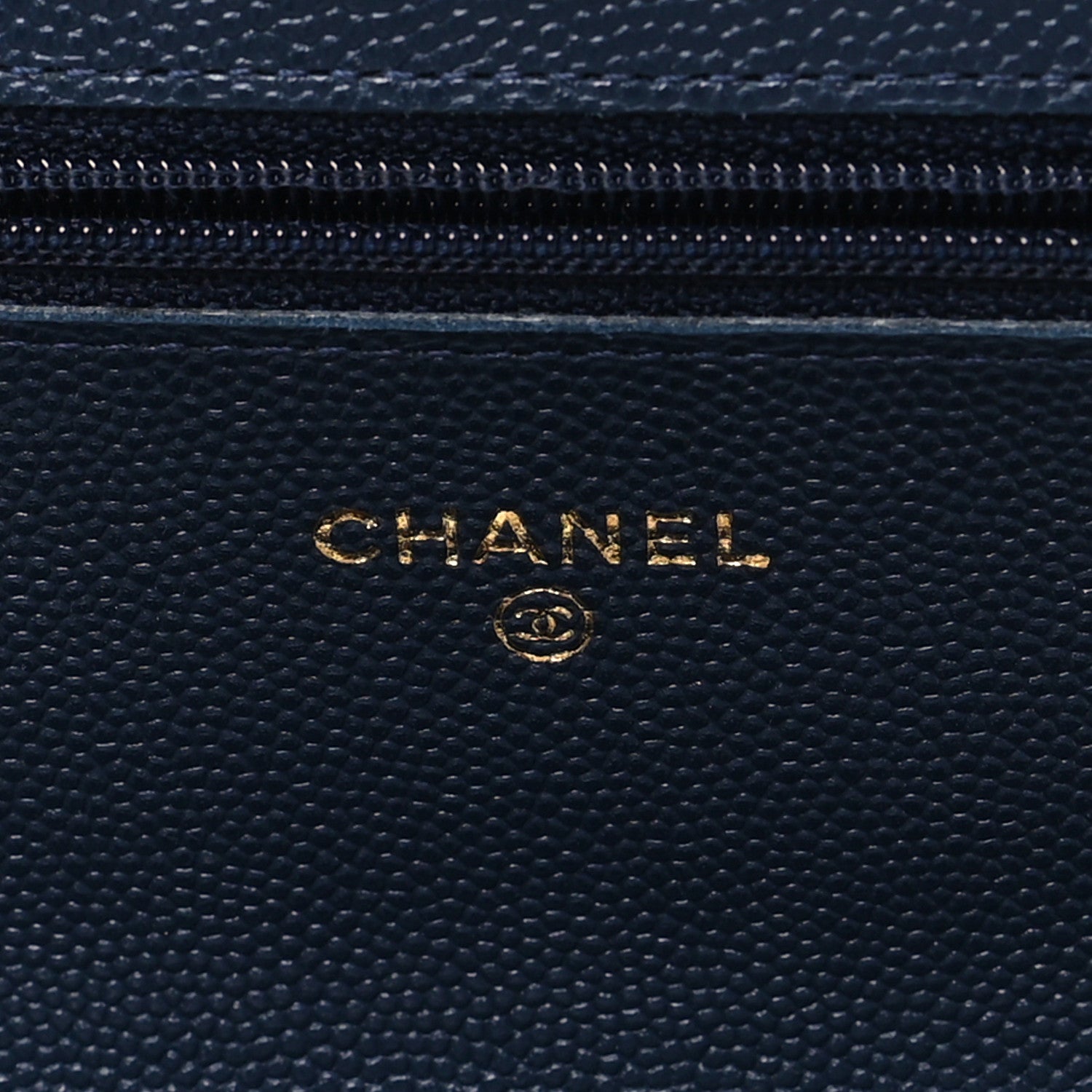 Chanel Caviar Quilted Wallet on Chain WOC Navy Blue 6 of 11