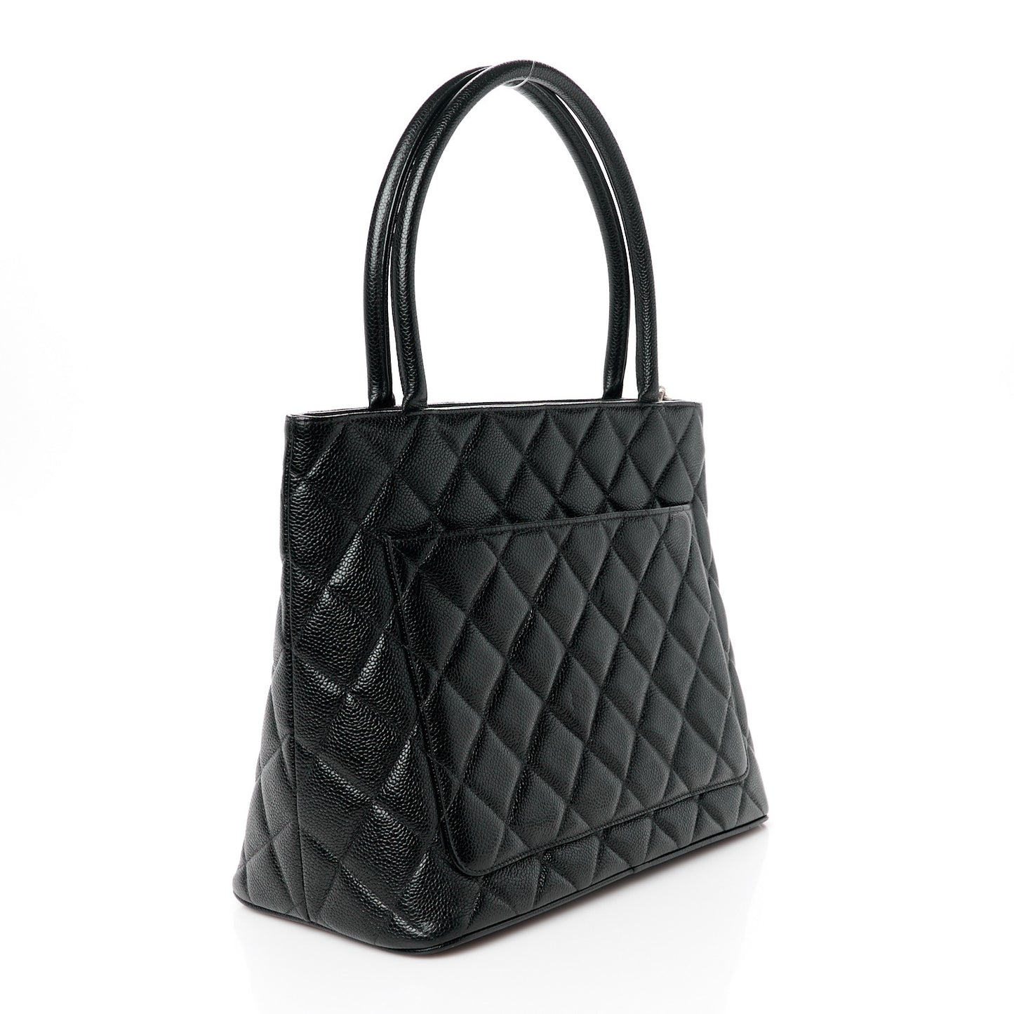 Caviar Quilted Medallion Tote Black