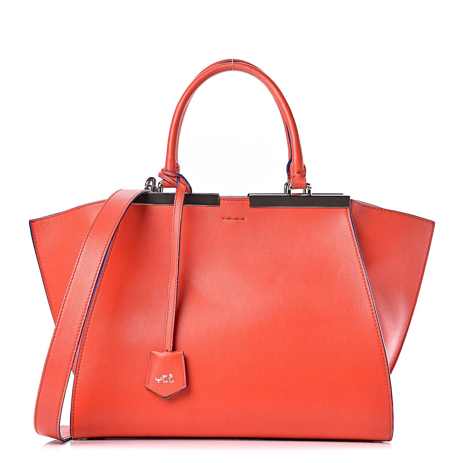Fendi Vitello Dolce Shiny Nappa Petite 3Jours Tote Papavero 1 of 26