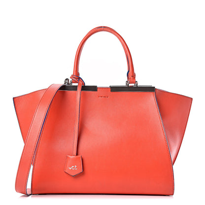 Fendi Vitello Dolce Shiny Nappa Petite 3Jours Tote Papavero 1 of 26