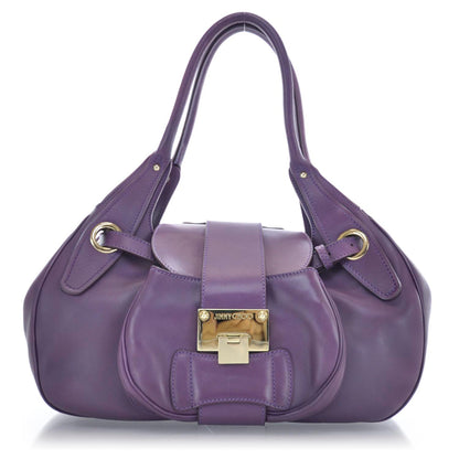 Jimmy Choo Leather Rhona Satchel Purple 1 of 8