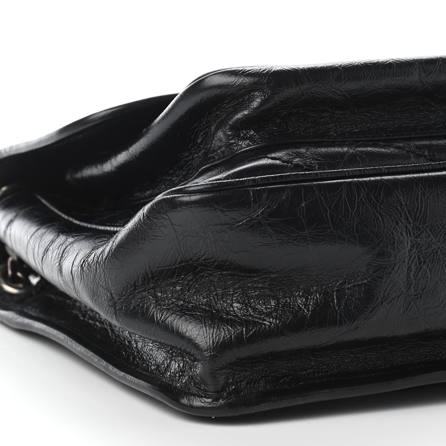 Saint Laurent Crinkled Calfskin Matelasse Monogram Medium Niki Chain Satchel Black 7 of 8