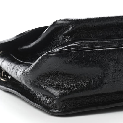 Saint Laurent Crinkled Calfskin Matelasse Monogram Medium Niki Chain Satchel Black 7 of 8