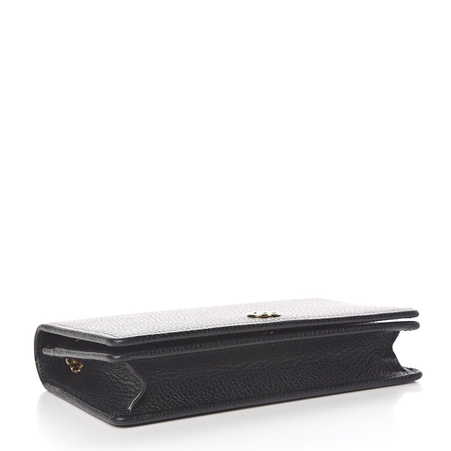 Calfskin Mini GG Marmont Chain Wallet Black