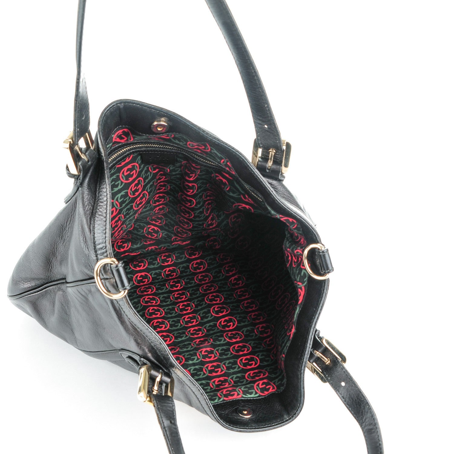Gucci Calfskin Medium Britt Tote Black 5 of 7