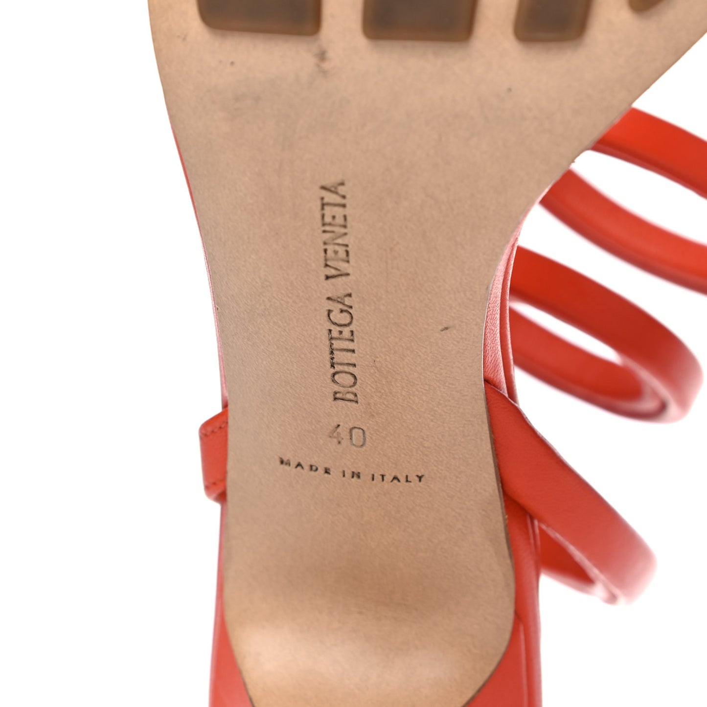 Nappa Spiral Sandals 40 Orange