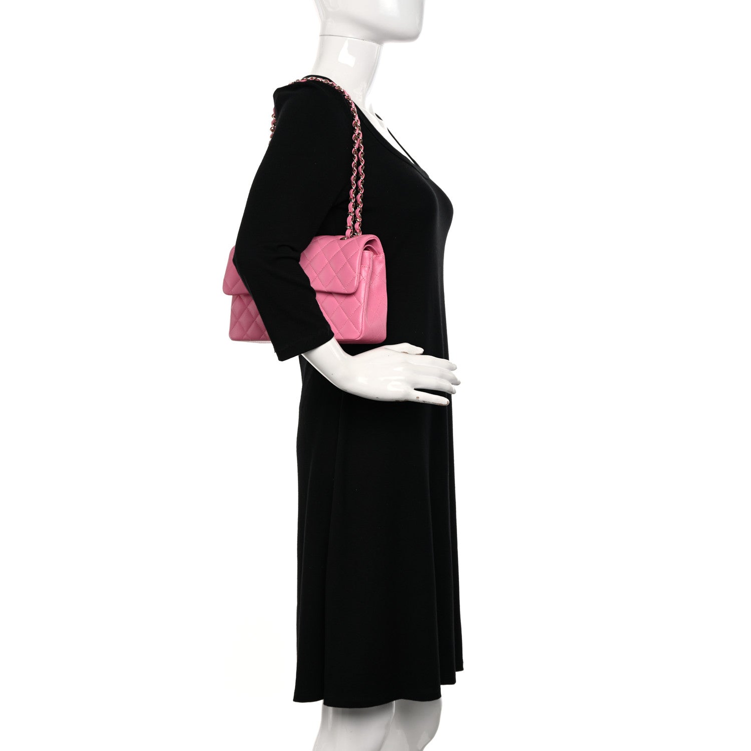 Chanel Caviar Quilted Small Double Flap Pink 2 of 11