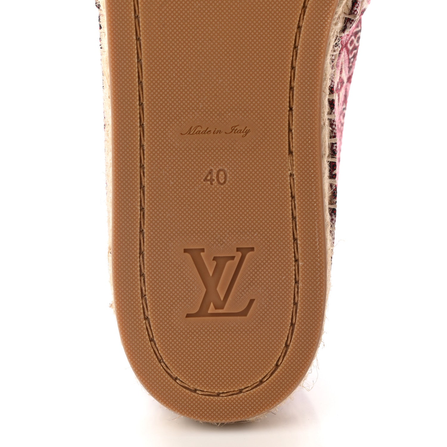 Louis Vuitton Jacquard Since 1854 Starboard Espadrille Flats 40 Bordeaux 6 of 8