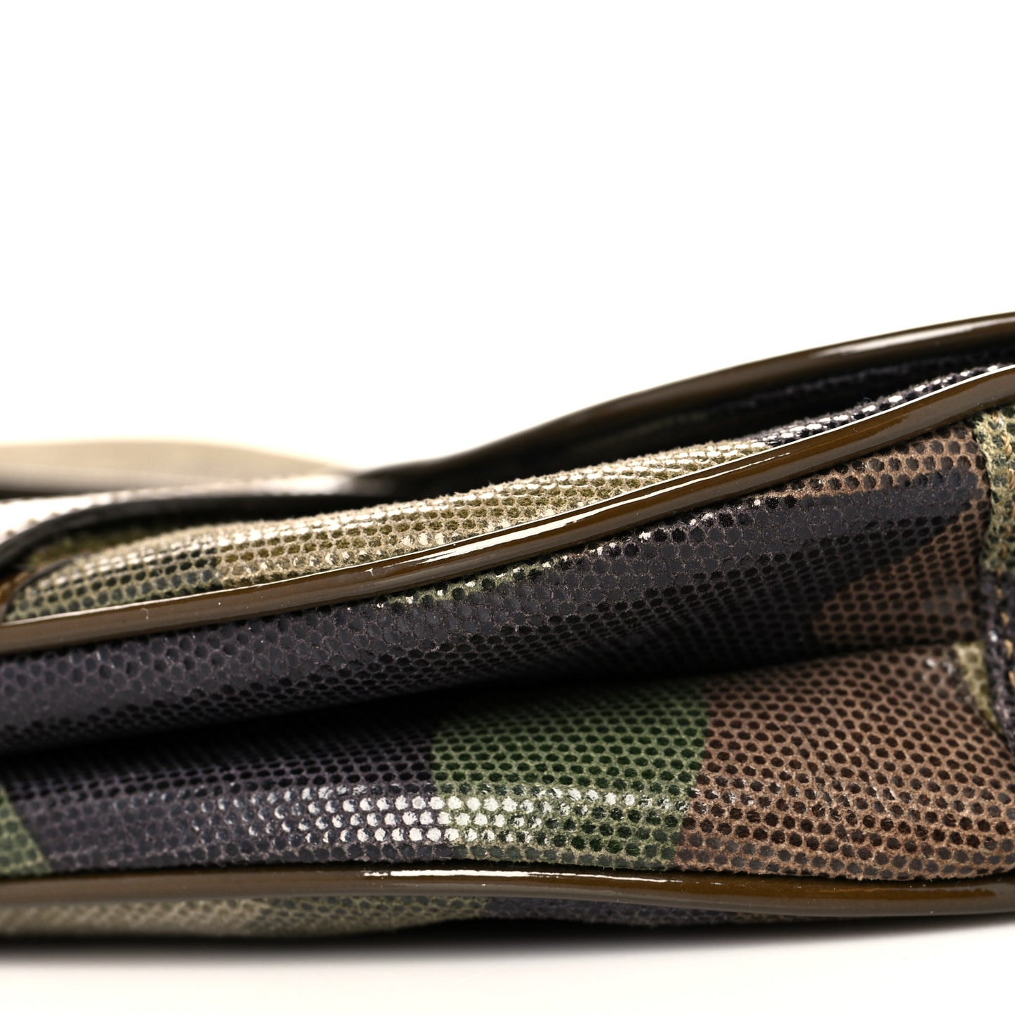 Pixelated Calfskin Camouflage Saddle Bag
