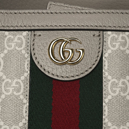 Gucci GG Supreme Monogram Textured Dollar Calfskin Web Large Ophidia Shopping Tote Beige Mystic White Oatmeal 8 of 12
