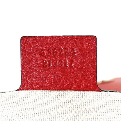 Gucci Pebbled Calfskin Medium Soho Flap Crossbody Vibrant Red 6 of 10