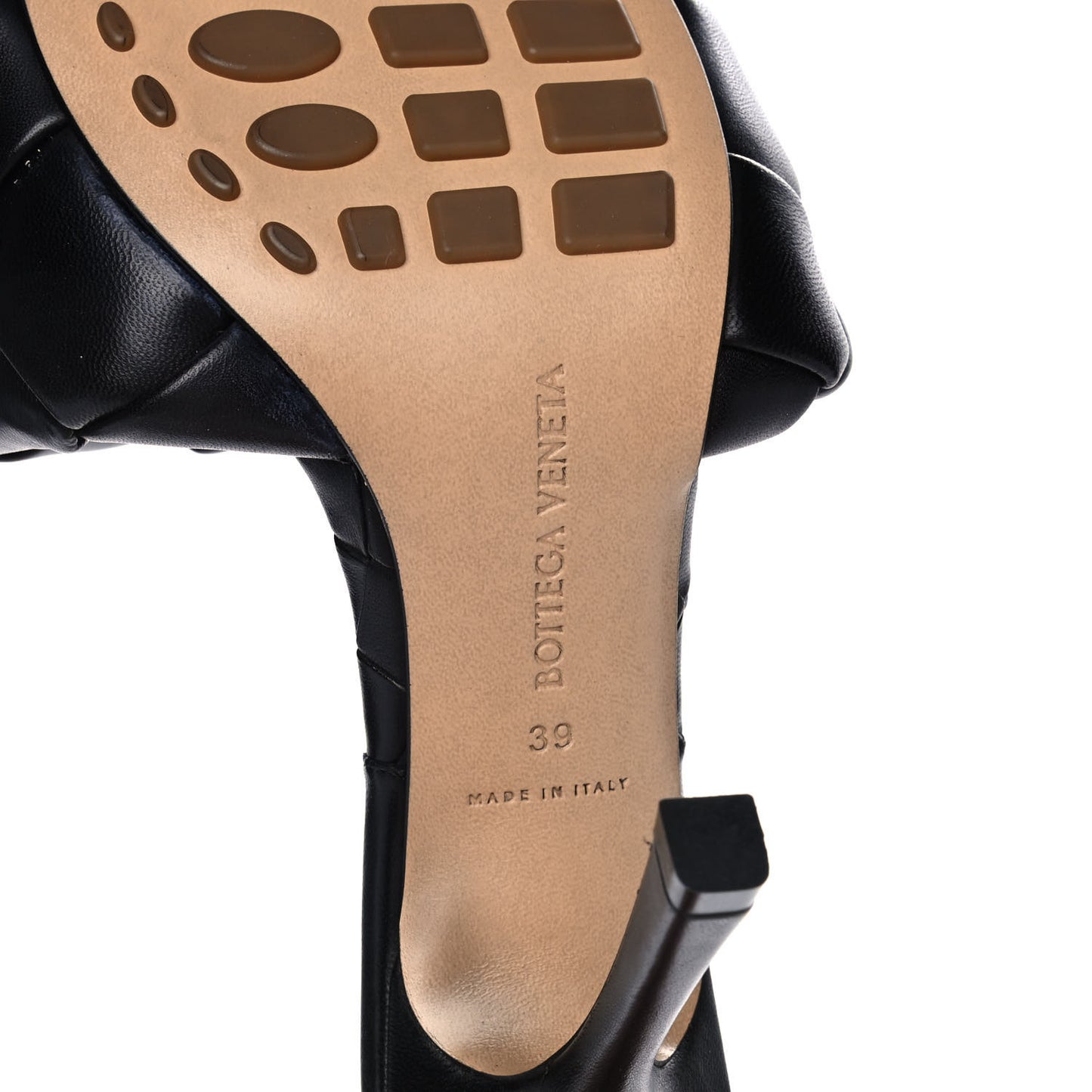 Nappa Maxi Intrecciato Lido Mule Sandals 39 Black