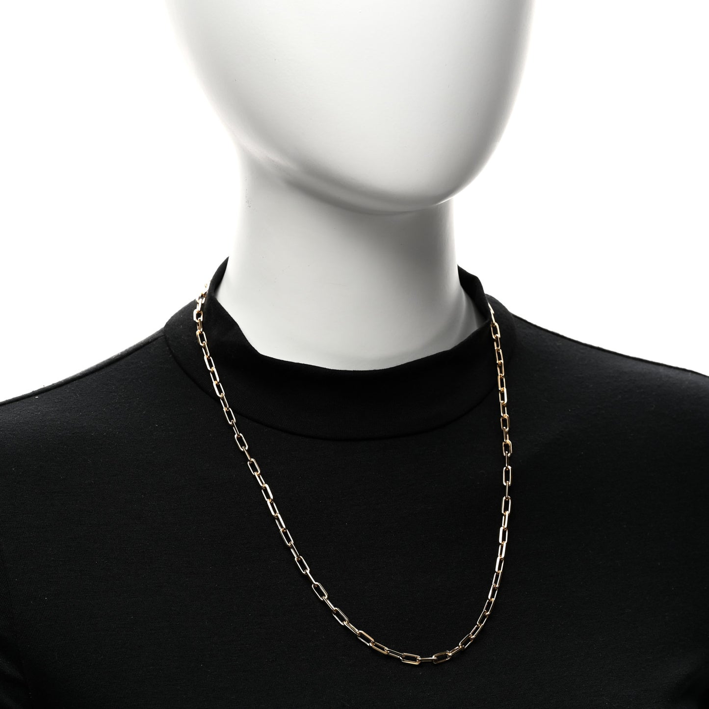 18K Yellow Gold SM Santos De Cartier Link Necklace