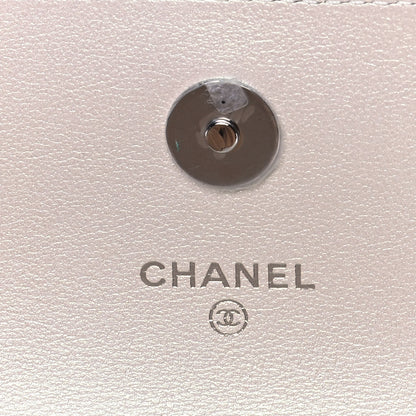 Chanel Iridescent Lambskin Quilted Coco Bow Clutch With Chain White 6 of 12