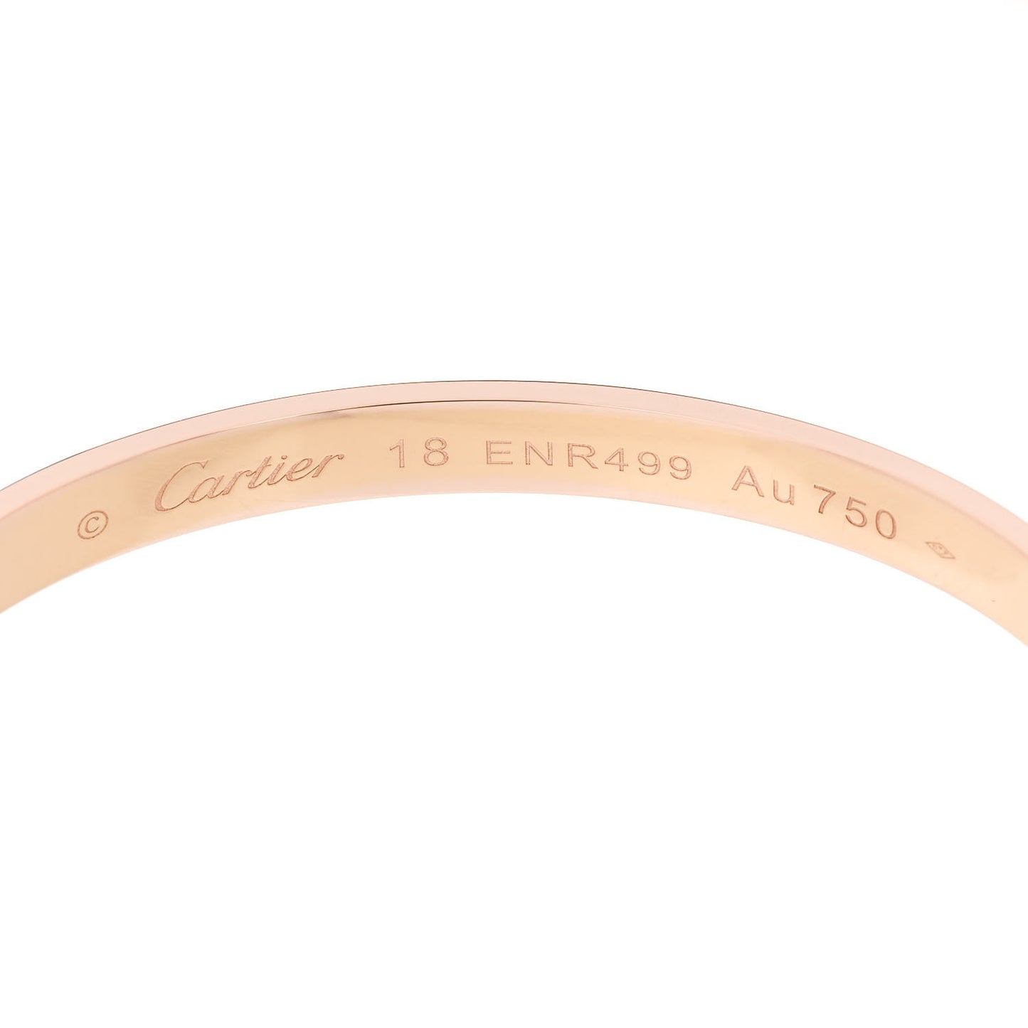 18K Pink Gold LOVE Cuff Bracelet 18