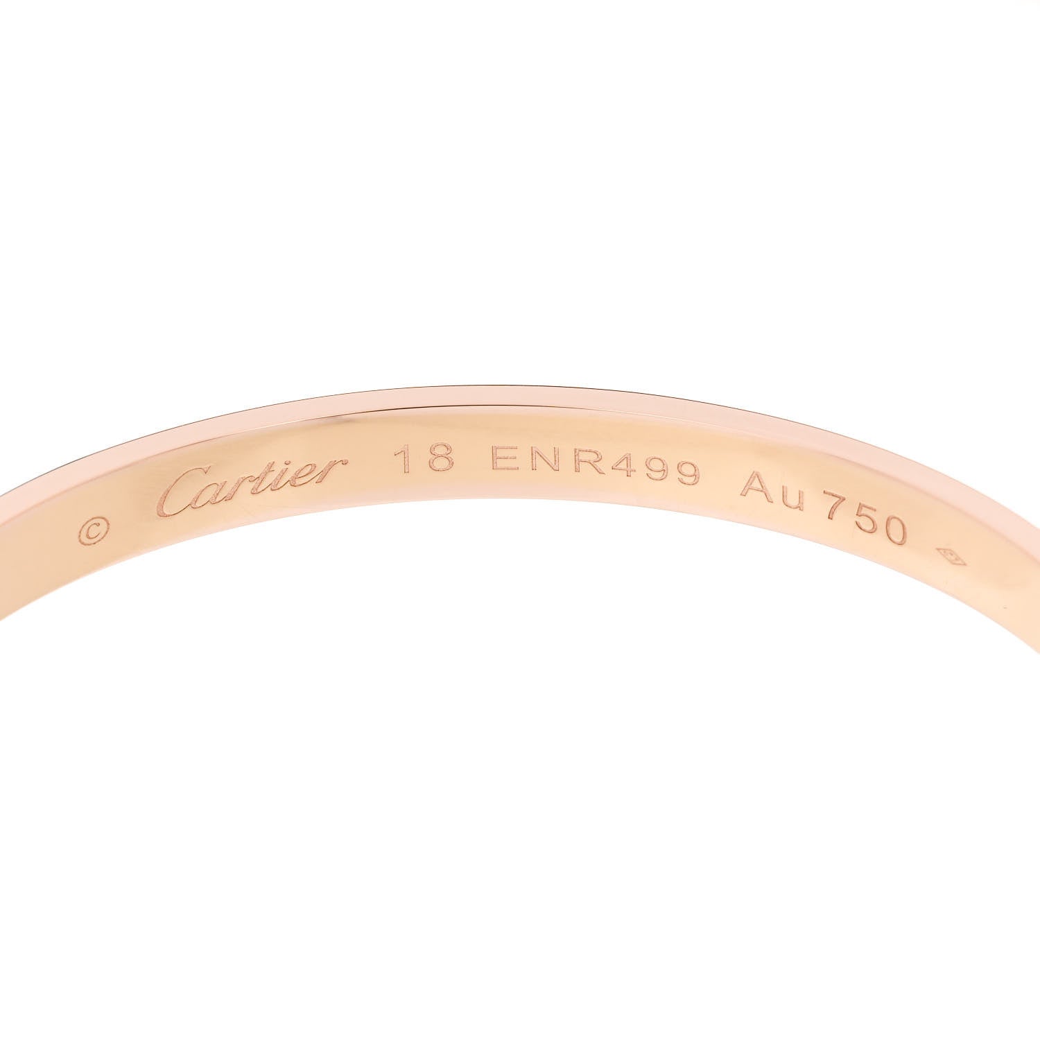 Cartier 18K Pink Gold LOVE Cuff Bracelet 18 3 of 4