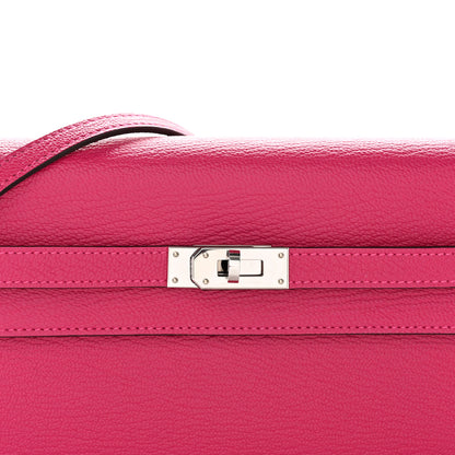 Hermes Chevre Mysore Kelly Wallet To Go Rose Mexico 8 of 12
