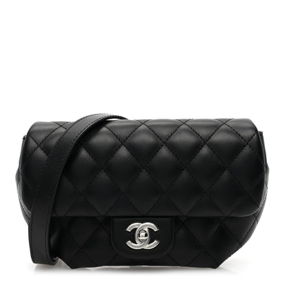 Chanel Calfskin Quilted CC Uniform Flap Belt Bag Black 1 of 11